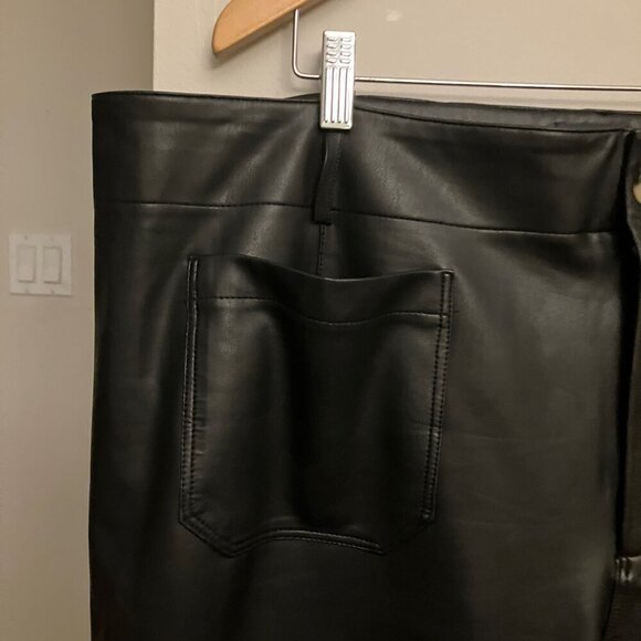 Maeve by Anthropologie Black Leather Colette Pants - Picture 7 of 11